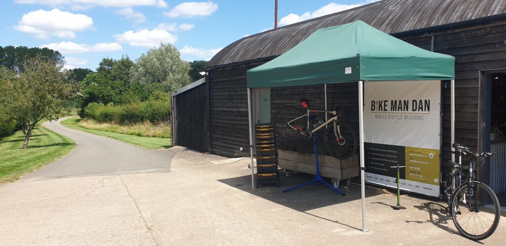 Bike Man Dan's workshop